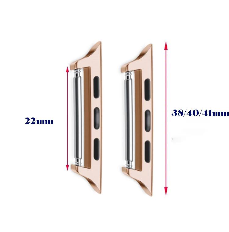 Steckeradapter für Apple Watch Series 7 6 SE 5 4 3 2 Armbandzubehör für Apple 40mm44mm41mm45mm Metall Edelstahl