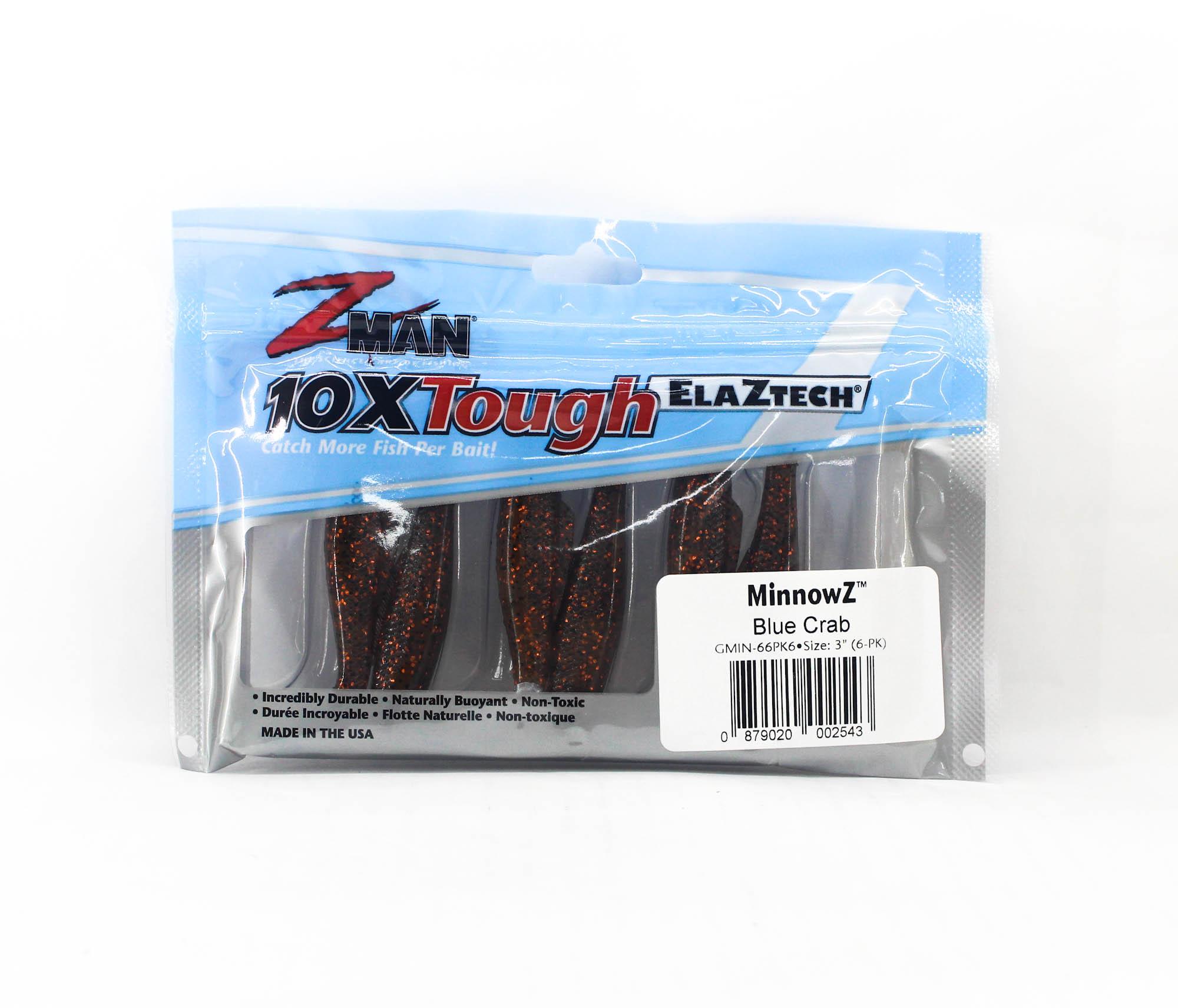 Zman Soft Lure MinnowZ 3 Inch 6/Pack Blue Crab (2543)
