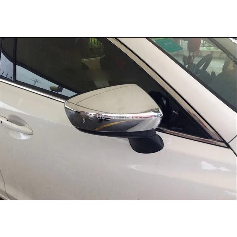 2pcs ABS Chrome Side Mirrors Rearview Cover Trim For Mazda 3 AXELA M3 2014 2015