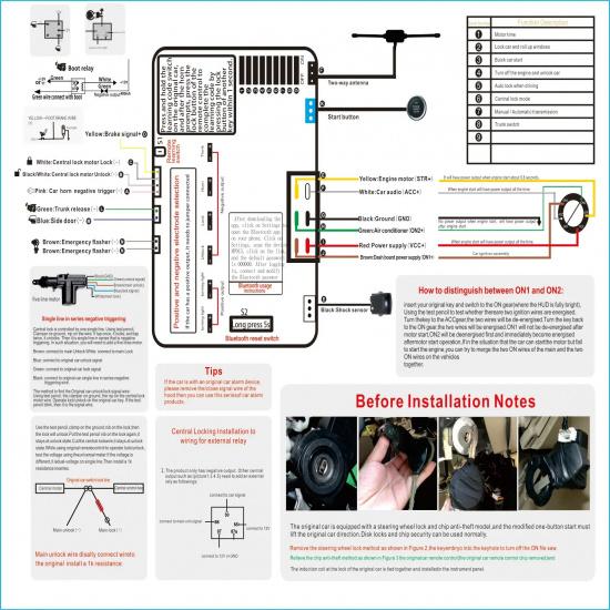 GIORDON 2 Way Car Alarm System LCD Complete Kit PKE Automatic Lock and Unlock Function Bluetooth APP Remote Engine Start