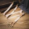 Metal Clip Suspenders for Men Retro Stripe Suspender Clip Casual Y-Type Suspenders  Gift