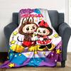 Labubu Blanket Comfortable Suitable for Seaside Couch Bedding for All Seasons Playful Design Unique Gift for Family and Friends Camping