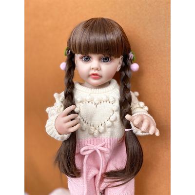 55cm Soft Silicone Body Dolls Vinyl Reborn Toddler Girl Doll Betty Lifelike Newborn Baby Wig Hair Gifts for Children Toy