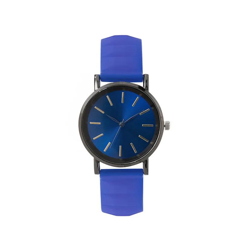 Simple Blue Ladies Dress Quartz Watch Fashion Silicone Stripes Women Brands Clocks Wristwatches Female Sports Quartz Clock Gifts