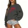 Women's Casual Long Sleeve Round Neck Blouse with Print for Daily Wear