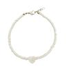 Bohemian Mother-of-Pearl Heart Pendant Handmade Seed Bead Anklet for Women