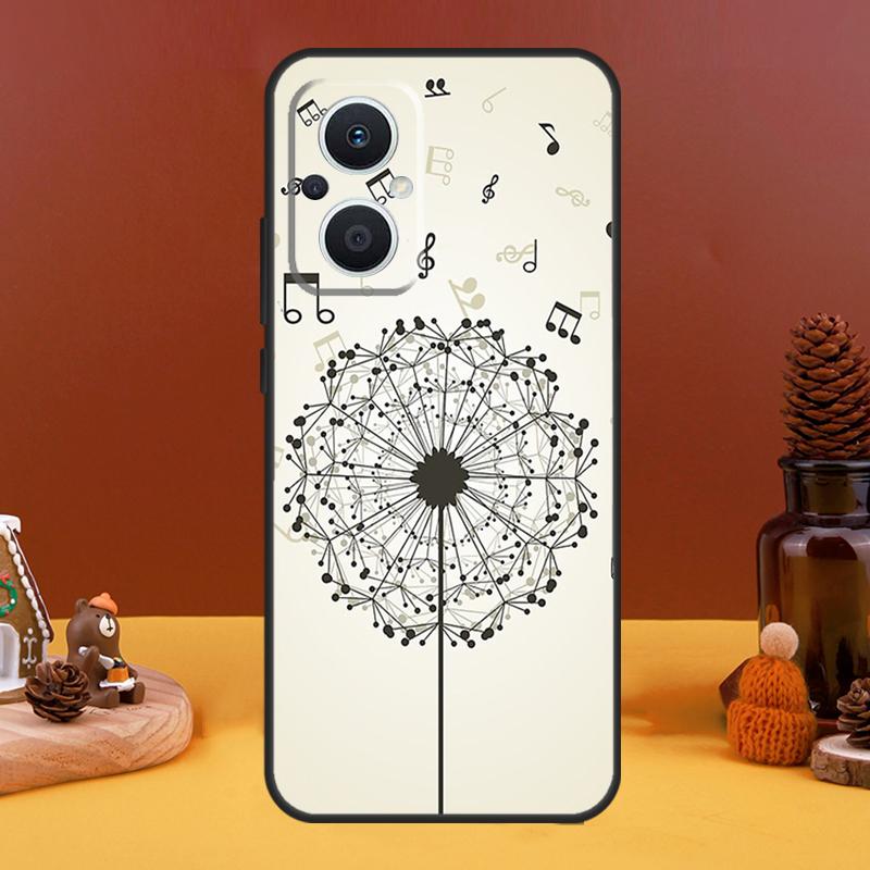 Treble Clef Music Note Case For OPPO Reno 8T 4Z 5Z 10 Pro 11 F 4 5 6 7 8 Lite OPPO Find X5 X6 Pro X2 X3 Lite Cover