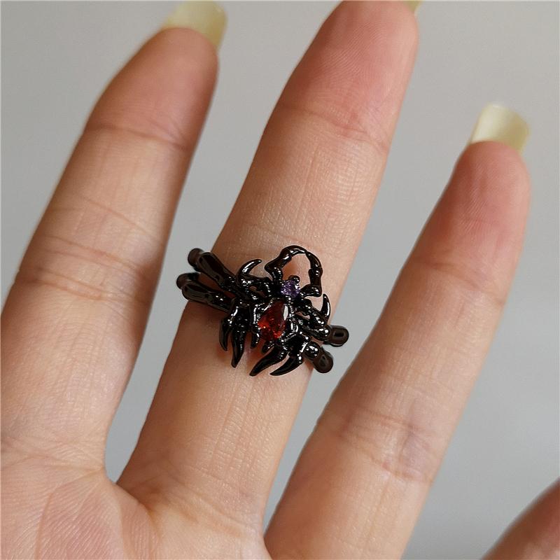 Kpop Gothic Y2K Kpop Irregular Punk Vintage Heart Star Cross Ring For Women Men Party Grunge 90s EMO Jewelry Accessories Gift