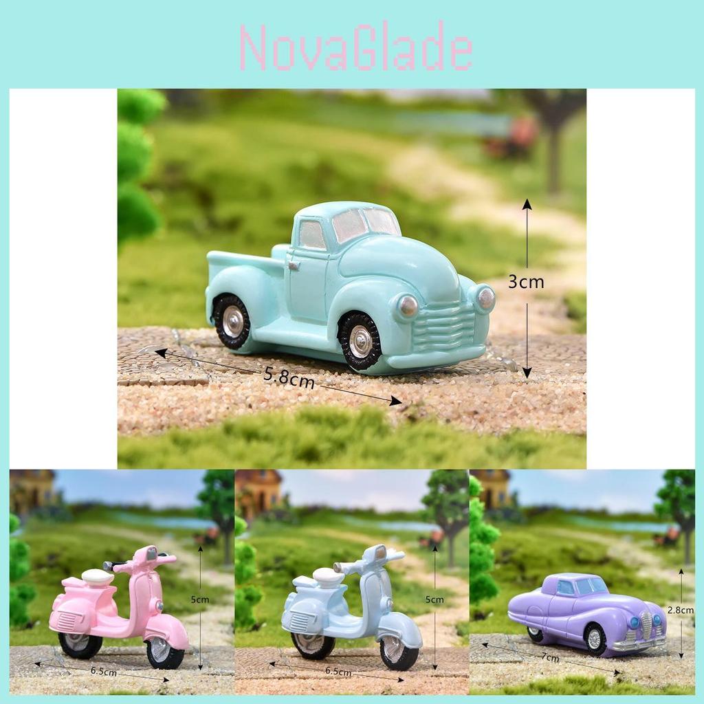 Charming Resin Diy Miniature Vehicles Antique Truck Motorcycle Airplane Bus