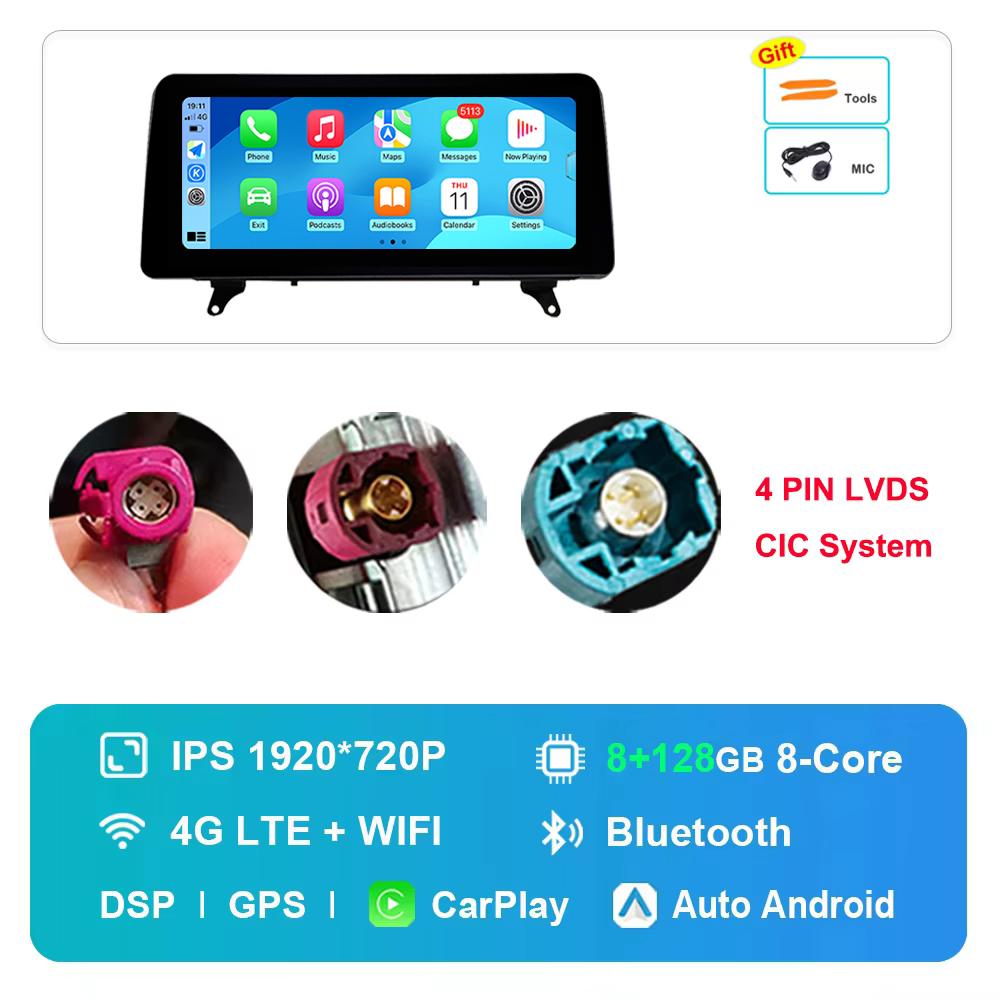 12.3 inch for BMW X5 E70 X6 E71 2007 - 2013 CCC CIC System GPS HD Touch Screen Android Car Radio Multimedia Player