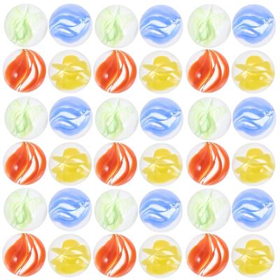 JOINPAYA Glass Marbles, 16mm, Set of 100 [Old-Time Toy] Colorful Marble with Ramune Pattern for Aquariums, Vases, and Decorations, Crafts, and