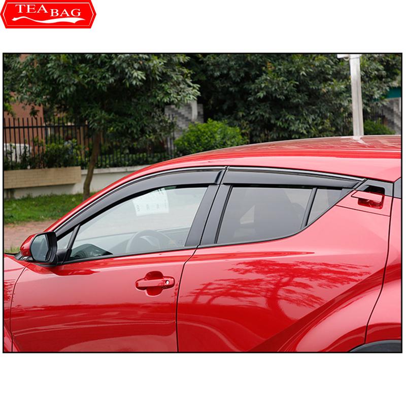 For Toyota C-HR CHR C HR 2017 2018 2019 2020 Car Exterior Visor Vent Shades Window Visor Sun Rain Guard Deflector Accessories