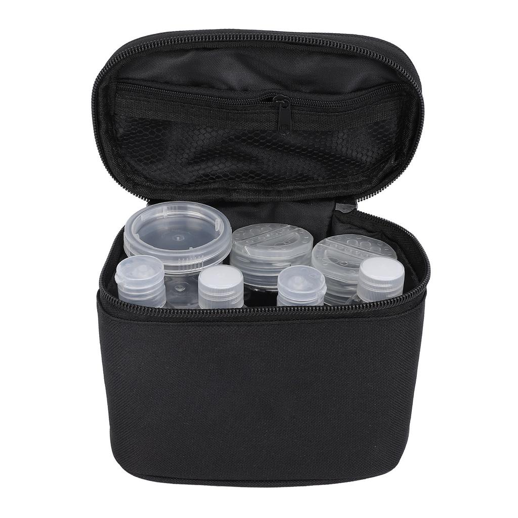 Outdoor Spice Bottle Set Transparent Portable PET Seasoning Jar Kit with Bag for Camping Picnic BBQ