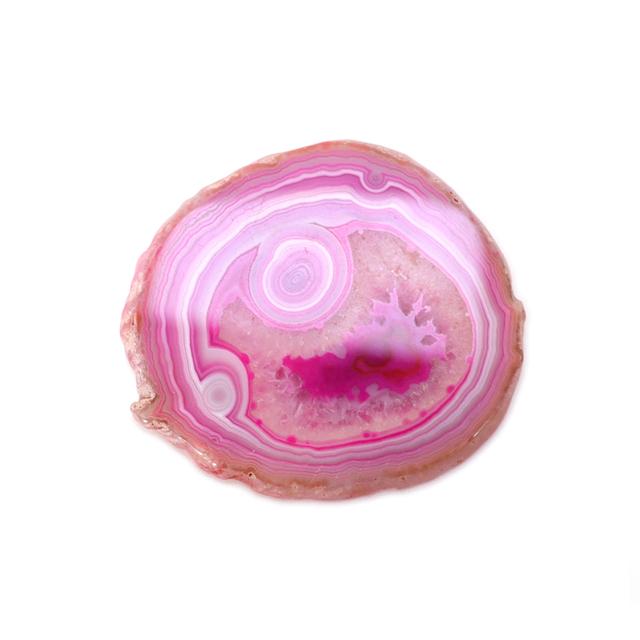 Natural Agate Stone Coaster Insulation Pad Jewelry Display Tray Flake Texture Transparent Multi-color Gemstone