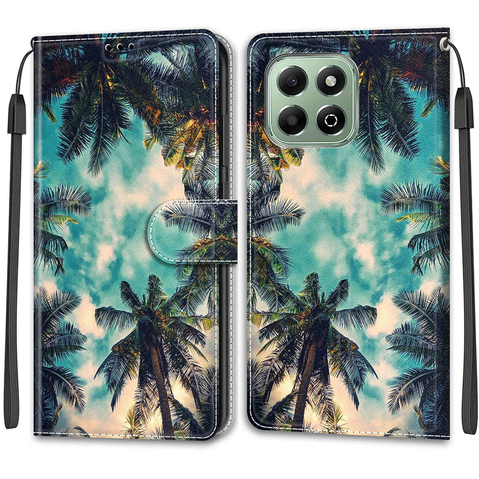 

Розкішний розписний шкіряний чохол Wallet Book Style Protective Cover для Honor X6B X7B X8B X6A X8A X9A X50/Honor 200 Magic6 Honor90 Huawei P20 P30 Mate60 Honor X6b