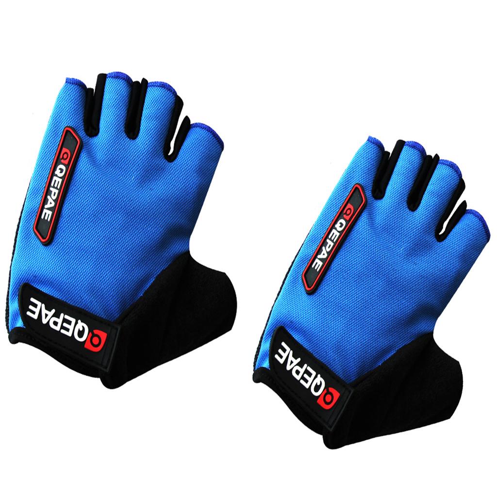 1 Pair Racing Cycling MTB Bicycle Unisex Gel Half Finger Gloves Yellow/Red/Blue//M/L/XL/XXL