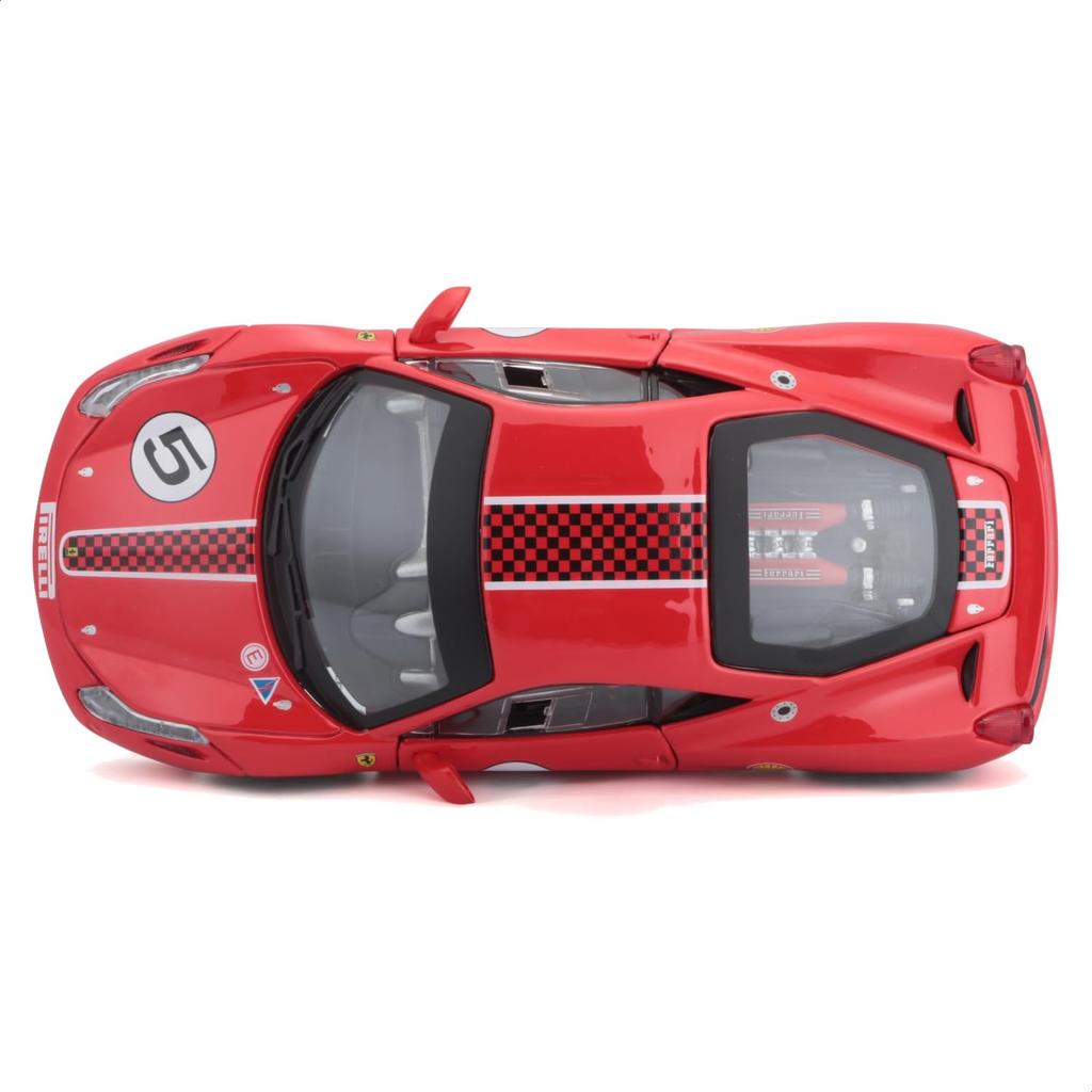 Bburago Ferrari 458 Challenge Red Diecast Model Car 1/24 / (Finished Product) 18-26302
