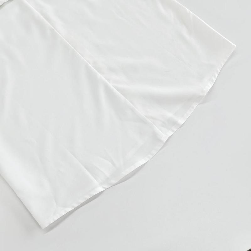 Blusa da Donna Vintage Elegante con Maniche a Bolle e Scollo a V Top Casual per il Lavoro