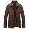 Noora Men's Genuine Lambskin Leather Dark Brown Slim Fit BLAZER Motorcycle Jacket