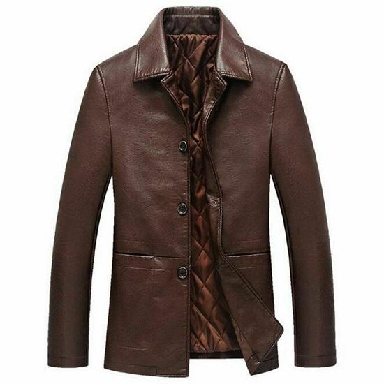 Noora Men`s Genuine Lambskin Leather Dark