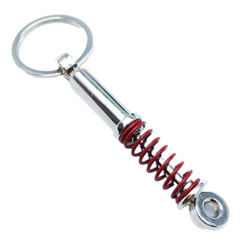 Creative Metal Car Accessories: Shock Absorber Keychain & Suspension Pendant Ring
