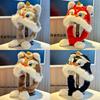 Lion Dance Plush Hat For Adults Warm Winter Earflap Beanie With Soft Faux Fur