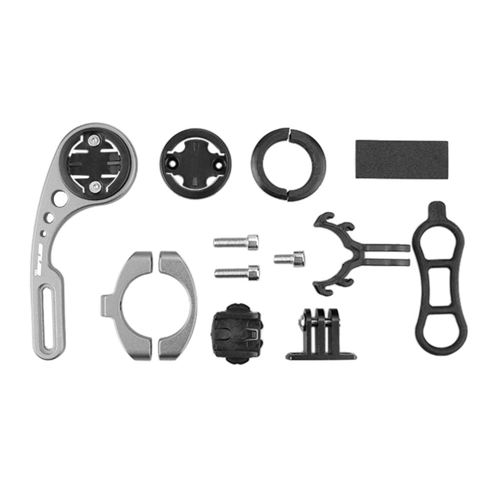 LIXADA Cycle Computer Mount, Out-Front Bracket for CATEYE, BRYTON, and Garmin, 31.8mm and 25.4mm Light Adapter, Front Bike Computer Mount