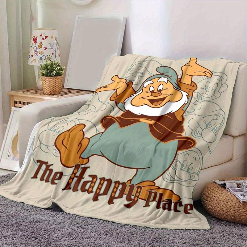 

1pc Disney Snow White Happy Place Throw Blanket Soft Coverlet for Couch, Bed, Travel 80cmx120cm