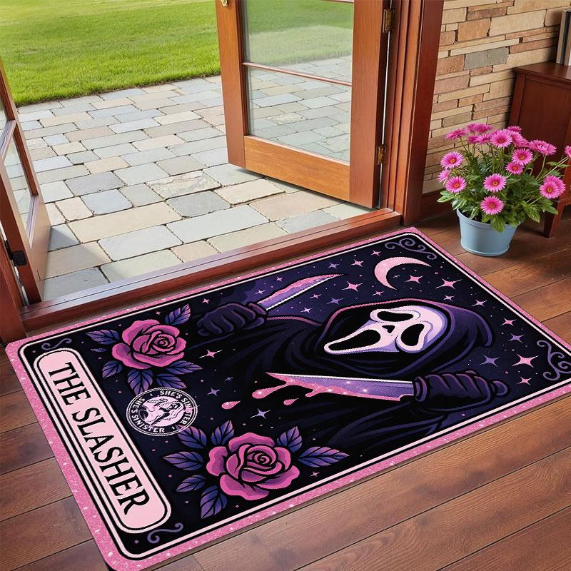 Crystal Velvet Rug Soft Non Slip Indoor Floor Mat Home DecorScream Ghostface