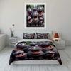 "Cartoon Hippo Trio Decor Set" Soft Comfortable Duvet Cover Bedding Set Included 1*Duvet Cover & 2*Pillowcases, gift
