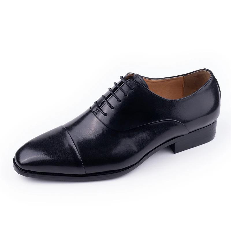 Fashion High Quality Handmade Mens Oxford Leather Shoes Inner Suture Genuine Leather Men Dress Shoes Business Formal Leather Shoes
