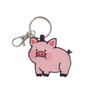 [HINIHAO HI,] 1 Pc Double-Sided Embroidered Keychain - Little Pig