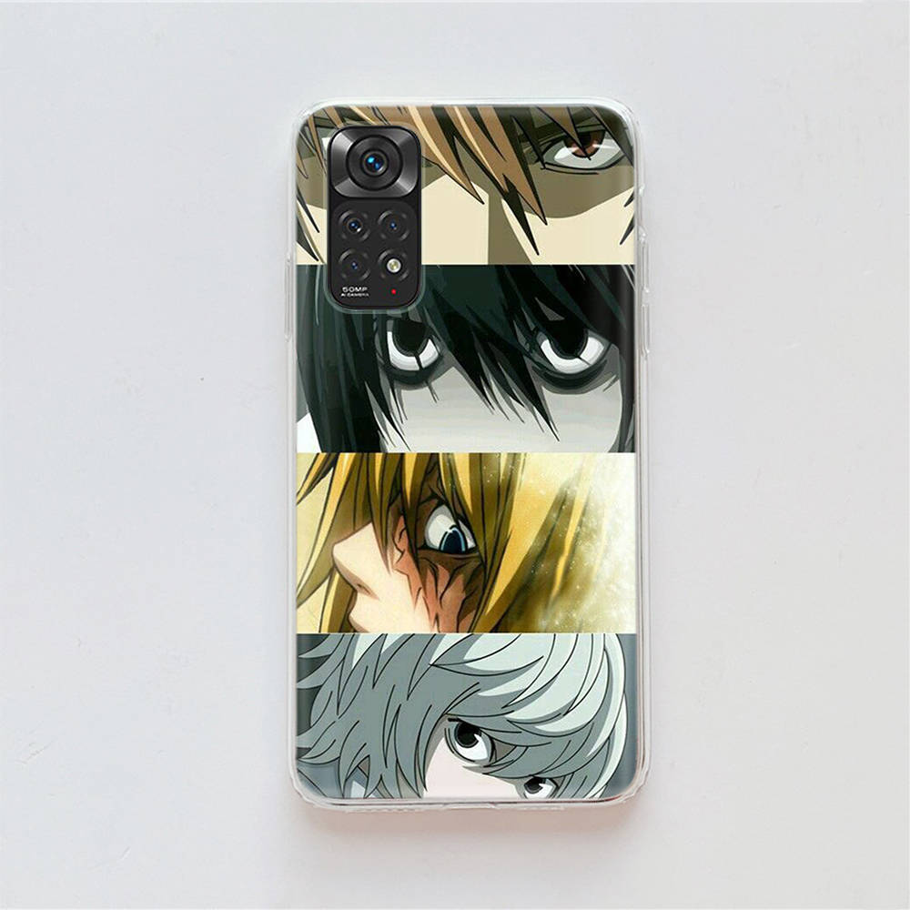 DT40 Anime Death Note Case for Samsung A04 A14 A23 A34 A54 M23 M33 M52 M53 Realme 10 9 C30S C35 C55 VIVO Y02S Y21 Y33S Y51 X80 Pro Clear Cover