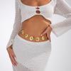 Beach Metal Starfish Shell Decorative Waist Chain Female, Versatile Micro Turquoise Ocean Wind Body Chain