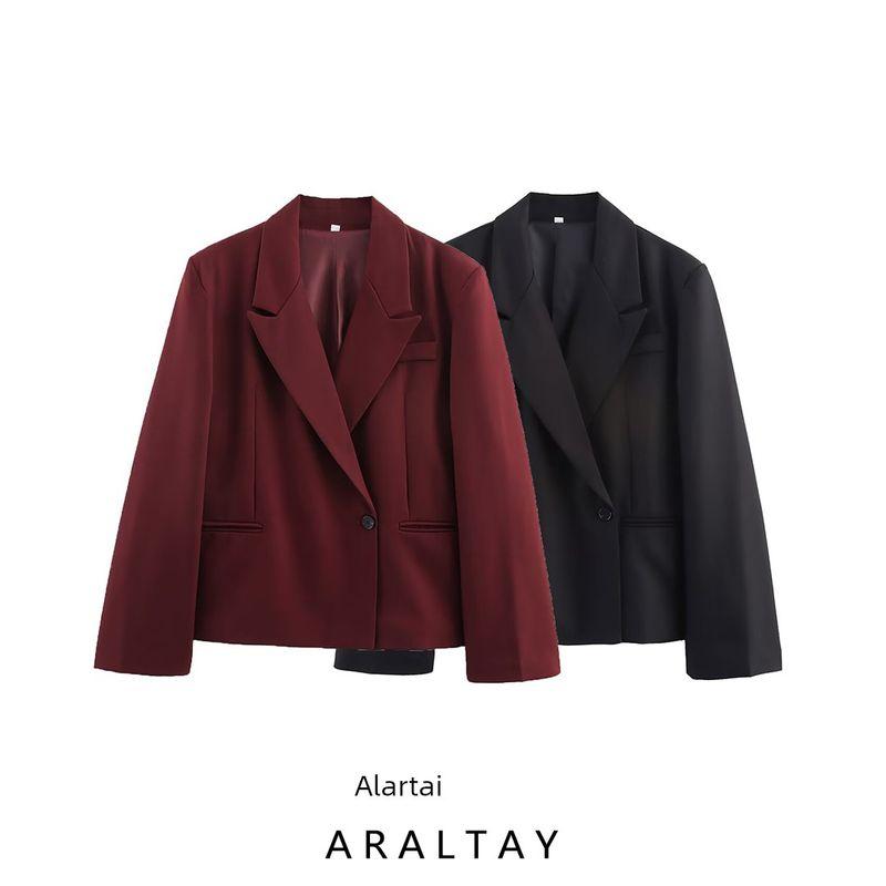Araltay New Arrival Fashion Style Women's Clothing Fashion All-Match Casual Minimalist Pure Color Loose Short Suit