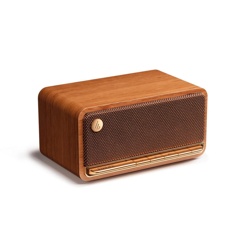 Edifier MP230 Wooden Bluetooth Speaker, Compact, Wireless, 16 Hours of Music Playback, TF Card, Type-C Rechargeable, Bass Player, AUX Compatible,