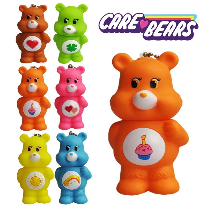 PVC-Kunststoff Care Bears Schlüsselanhänger Spielzeugfiguren Tasche Anhänger Kinder Weihnachten Geburtstagsgeschenk