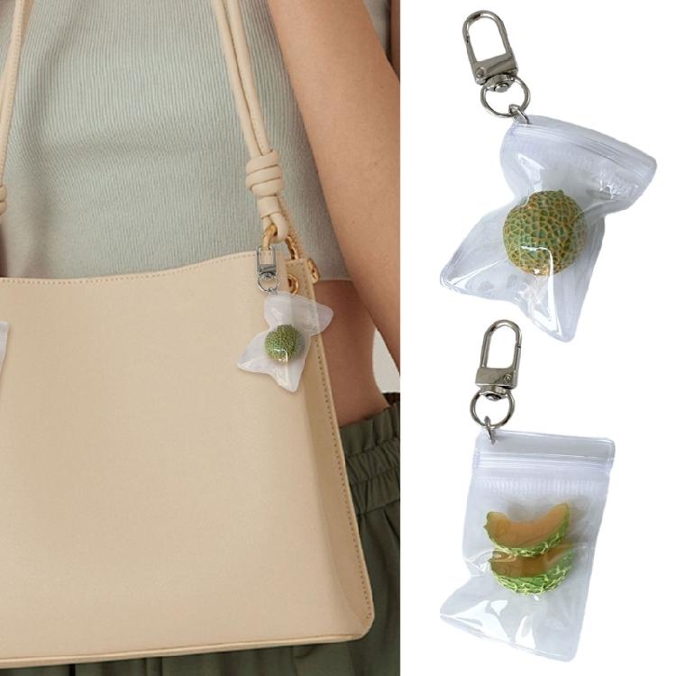 Fruit Inspired Handmade Keychain Phone Charm Korean Trend Style Portable Accessory Decorative Fruit Pendant Keyring