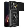 For ZTE nubia Neo 3 5G Case with Slide Camera Lid PC+TPU Kickstand Phone Cover