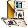 Armor Funda For Xiaomi Poco X6 5G Slide Camera Lens Protect Phone Case For Pocox6 Pocco Poxo Poko Little X6 X 6 6X 5G Back Cover