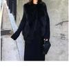 Europe, America, autumn and winter new artificial fur vest imitation fox hair splicing vest Mao Mao short coat women's clothing