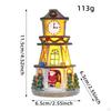 Lighted up Christmas Village House Building Santa Decoration Party Landscape LED Clock