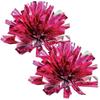Artec Easy Cheer Pom Poms Pink Silver - Perfect for Sports Day, Athletic Meet, Dance, Cheerleading, and Performances (Item No. 14831)