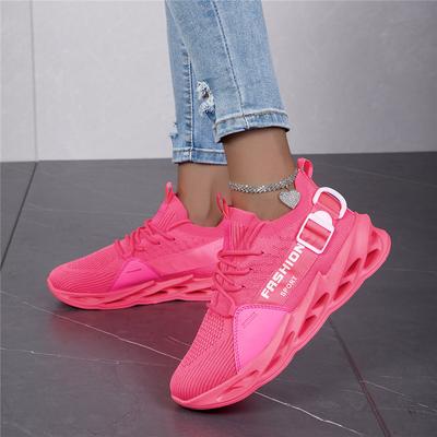 Fashion Stylish Pink Women's Casual Sneakers Trend 2024 Lightweight Running Shoes Women Sport Sneaker Breathable Mesh Shoes Woman Tennis