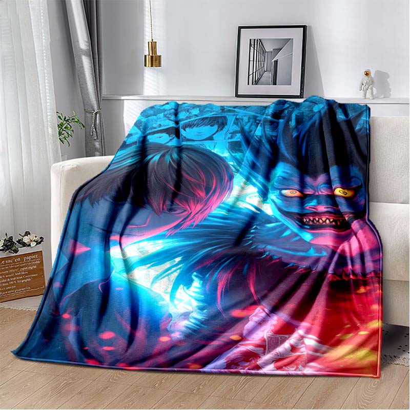 Death Notes Anime Manga Print Flannel Blanket Ultra Soft Warm Throw For Bedroom Living Room Indoor Home Decor Holiday Gift