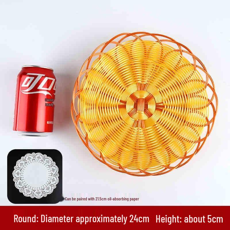 Imitation Rattan Ceramic Serving Plate
