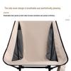 Aluminum Alloy Folding Reclining Moon Chair - High Back Outdoor Lounger for Camping and Fishing
