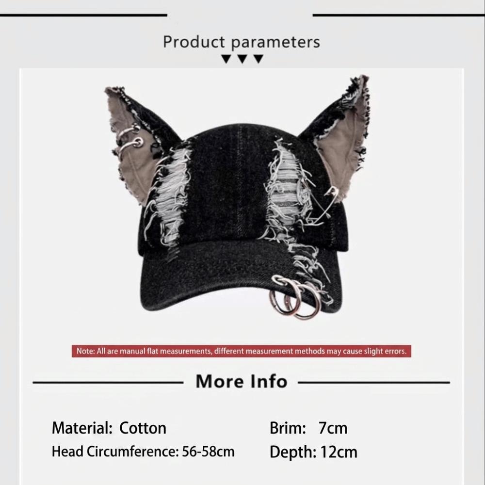 Distressed Details Baseball Cap Frayed Edges Wash Baseball Cap Hip Hop Baseball Cap Party Wear