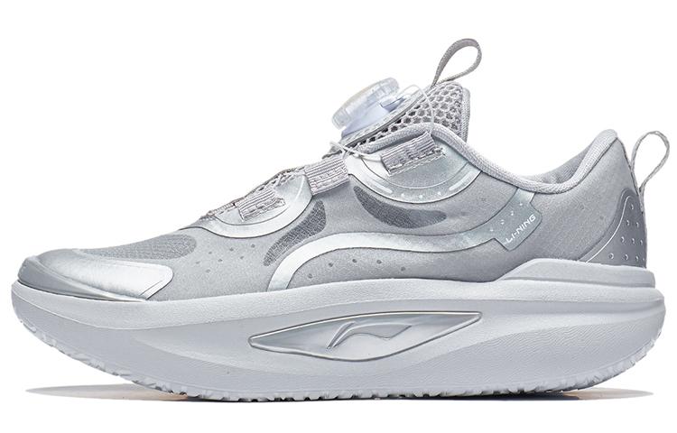 Li Ning YOUNG ATOM 1.0 Нескользящие Износостойкие Нескользящие Износостойкие Детские Повседневные Кроссовки Серебристый YKCT060-1 39