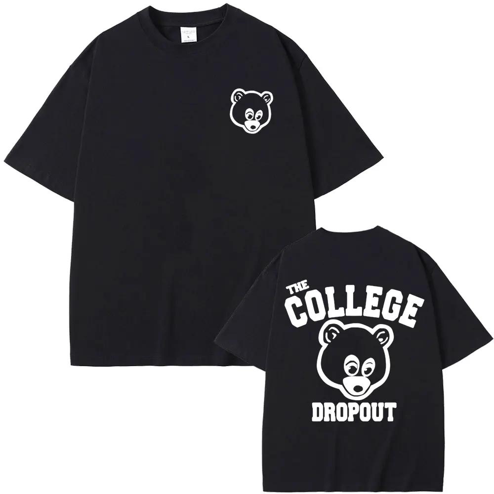Best Famous Kanye West The College Dropout Graphics Tshirt Men Women's Hip Hop Rap Vintage T-shirts Male Casual Oversize T Shirt